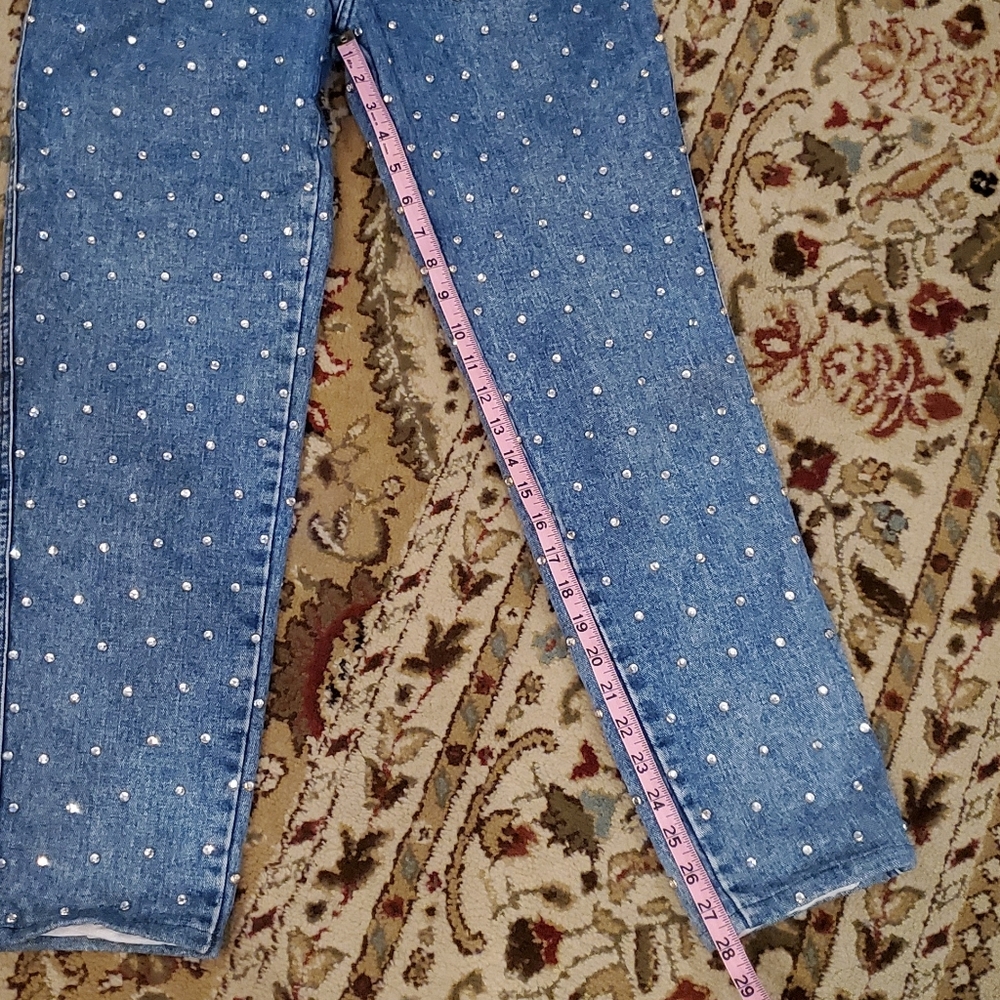 Vintage 80s Opal by Hot Property Allover Studded High Rise Jeans, Size 6 - Picture 10 of 10